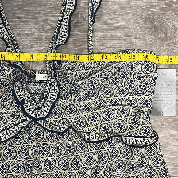 NWT Max Studio Navy Cream Medallion Links Sleeveless Maxi Dress L - Picture 10 of 15